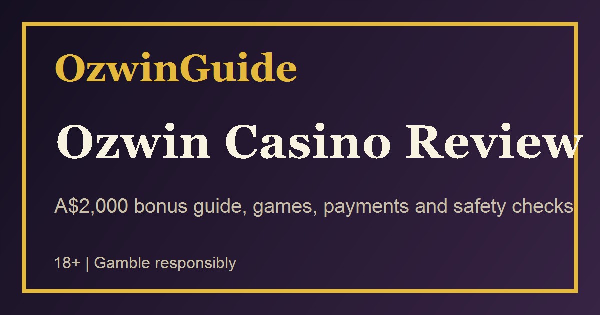 Ozwin Casino Review for Australian Players